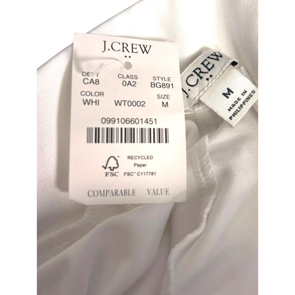 J Crew White Pleated Tennis Skort Size Medium NWT Athletic Preppy Country Club - Picture 7 of 8